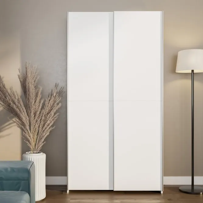 Szafa 2-drzwiowa HOME NOOK drzwi przesuwne 100cm biała — zdjęcie 10