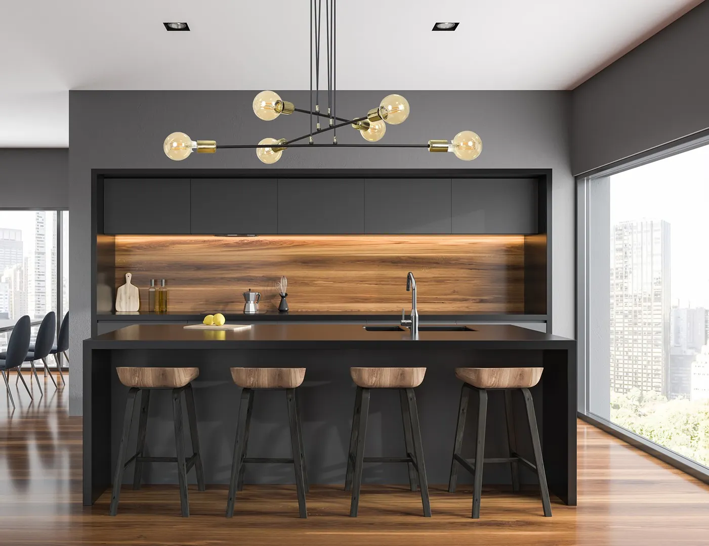 Lampa wisząca VESIO Czarny 785/6 - 785/6