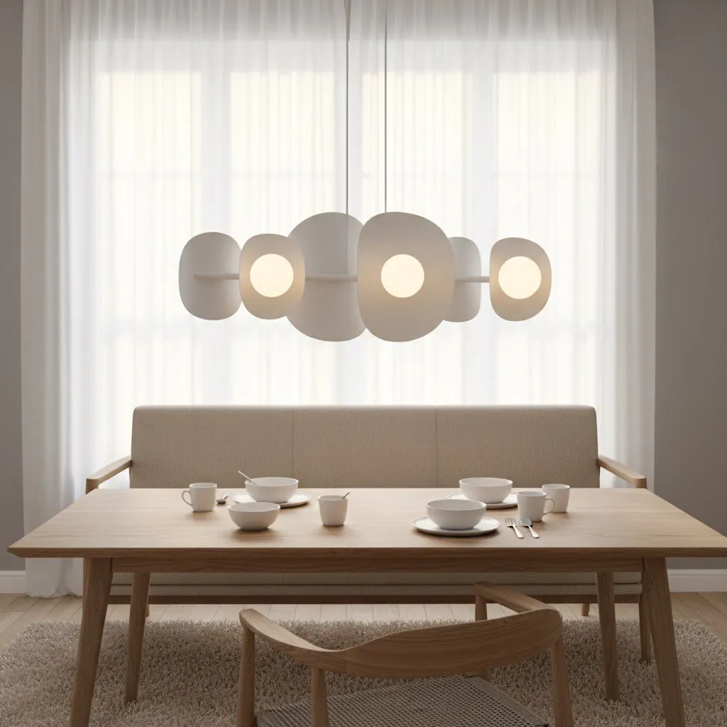 Lampa wisząca metalowa ELEMENTI 6 biała — zdjęcie 5