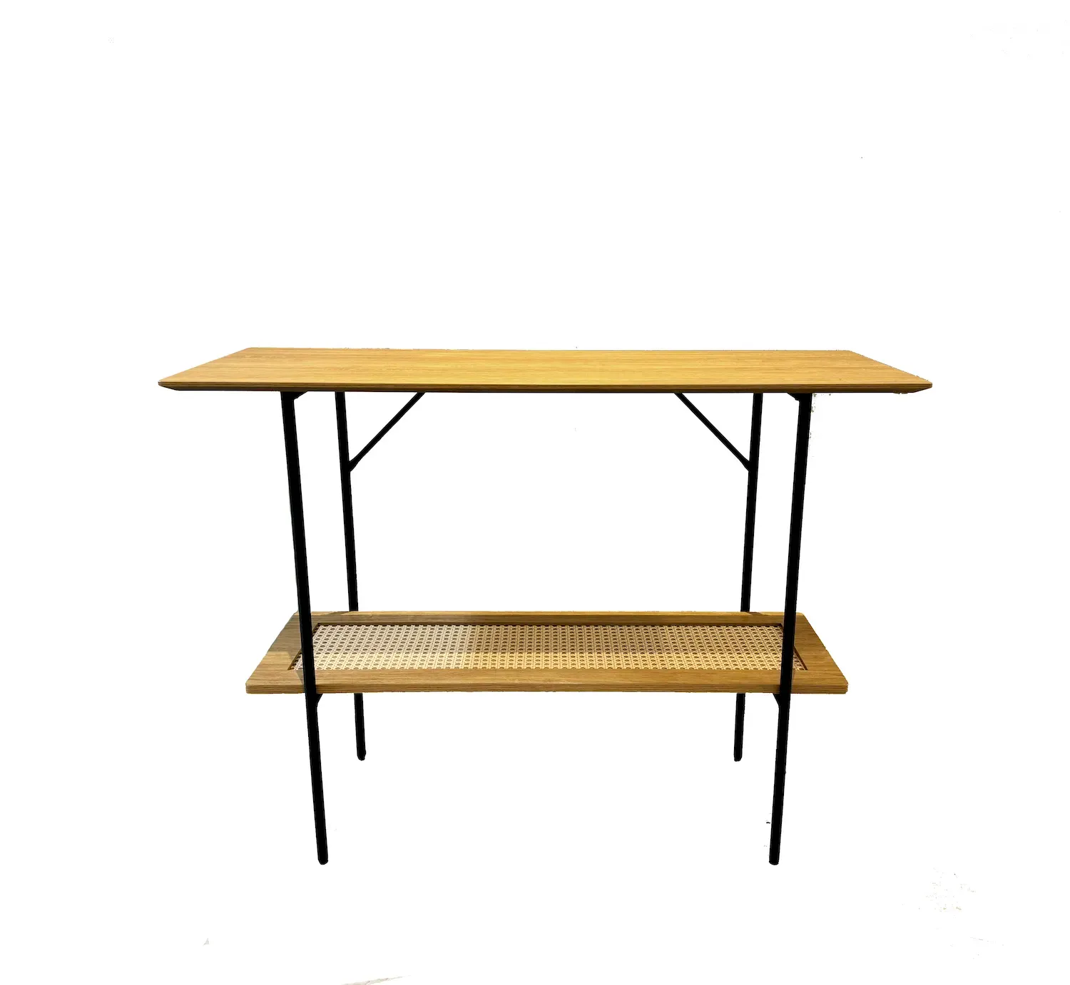 Konsola PENSACOLA z półką - efekt dębu, naturalny Konsola PENSACOLA z półką - efekt dębu, naturalny