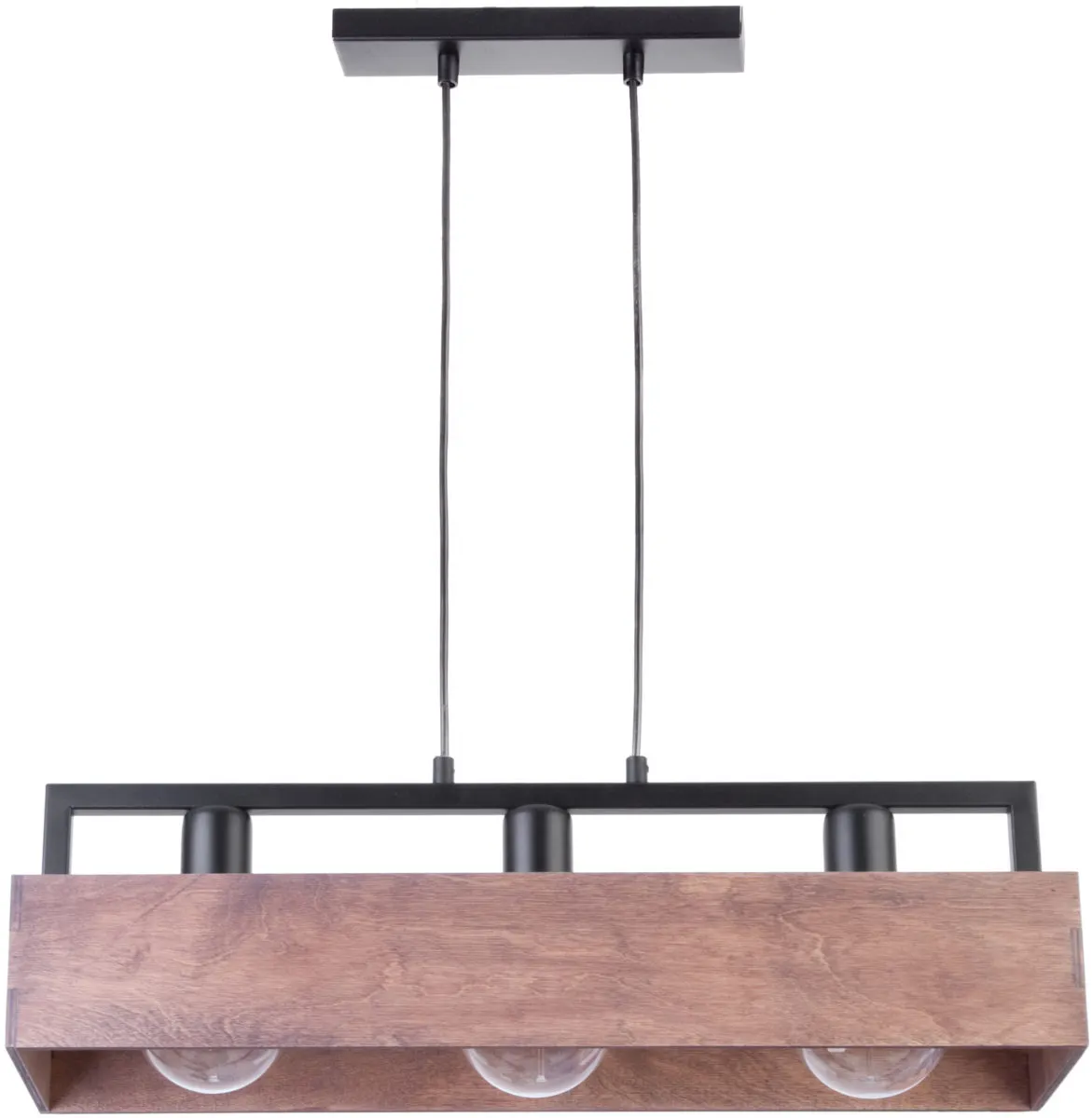 Lampa wisząca DAKOTA 3 czarno-brązowa