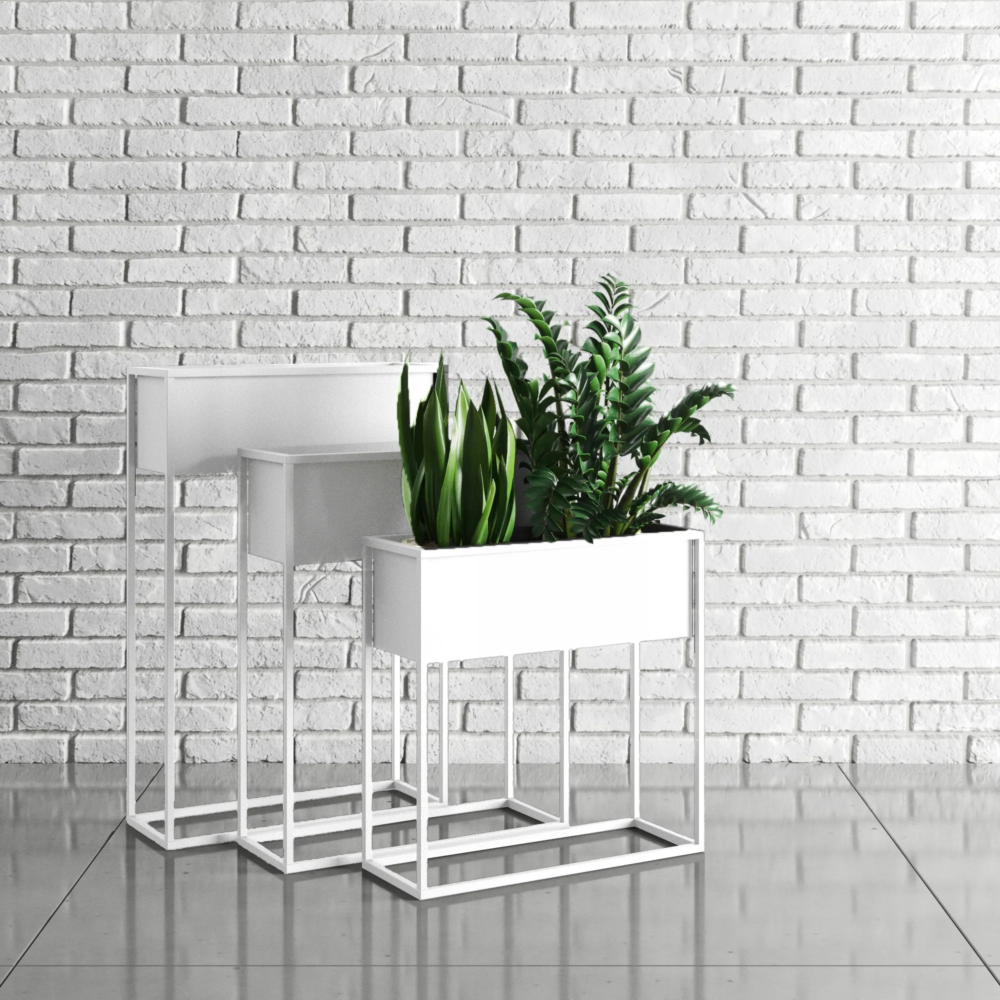 DONICZKA-osłonka na donice metalowa MARSYLIA L biała - LD_TZ000110