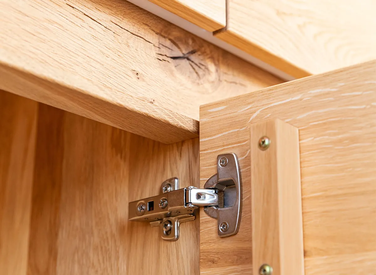 Komoda drewniana DIVISIONE oświetlenie led 123 cm dąb olejowany - ZIDIV07