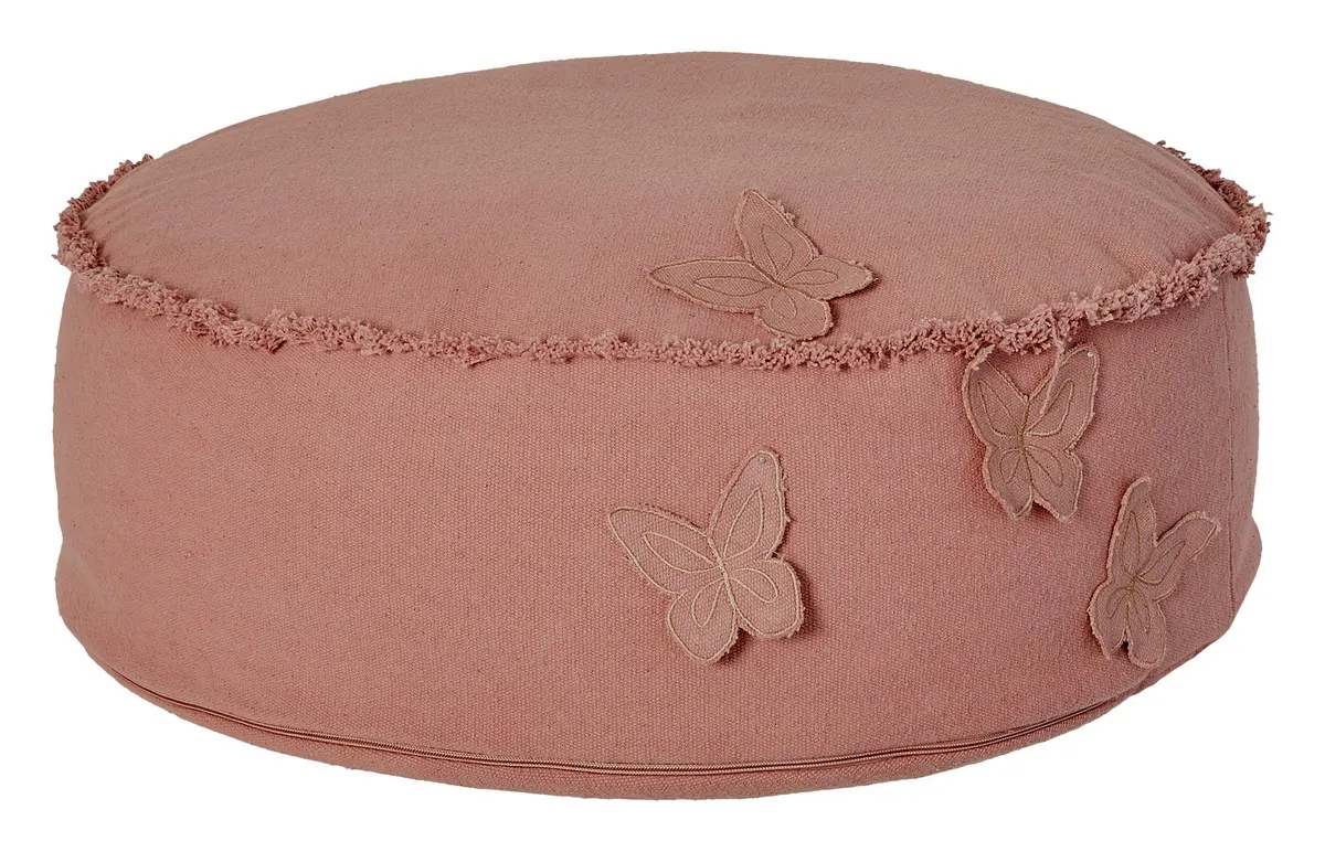 Okrągły Puf BUTTERFLIES 60cm różowa Okrągły Puf BUTTERFLIES 60cm różowa