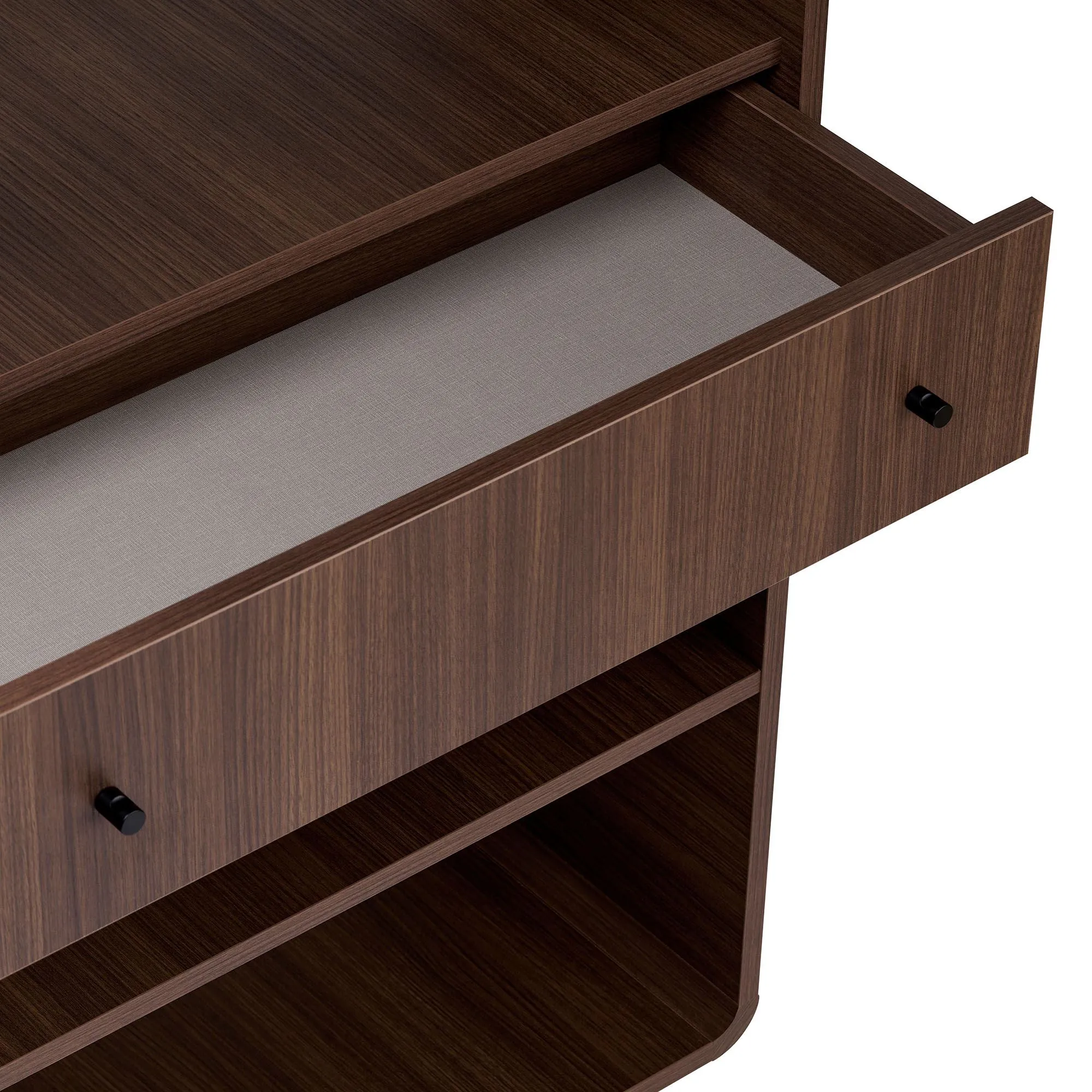 Regał otwarty SENZA z szufladą 78 cm orzech Milano - ASI_632NRD1118