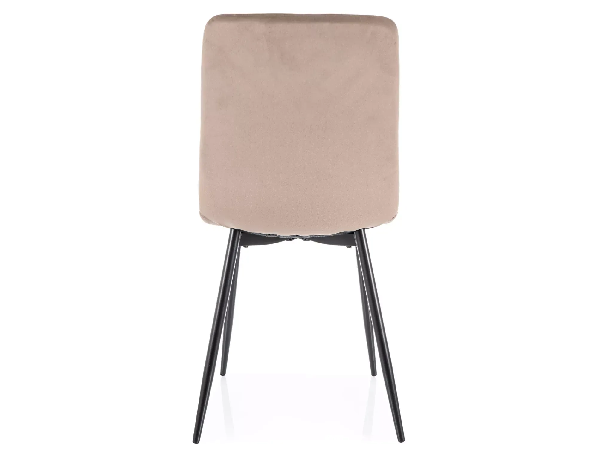 Krzesło tapicerowane DAREN VELVET ciemnobeżowe/czarne nogi - DARENVCCBE