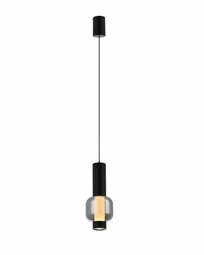 Lampa wisząca RONDA 1 czarny transparentny