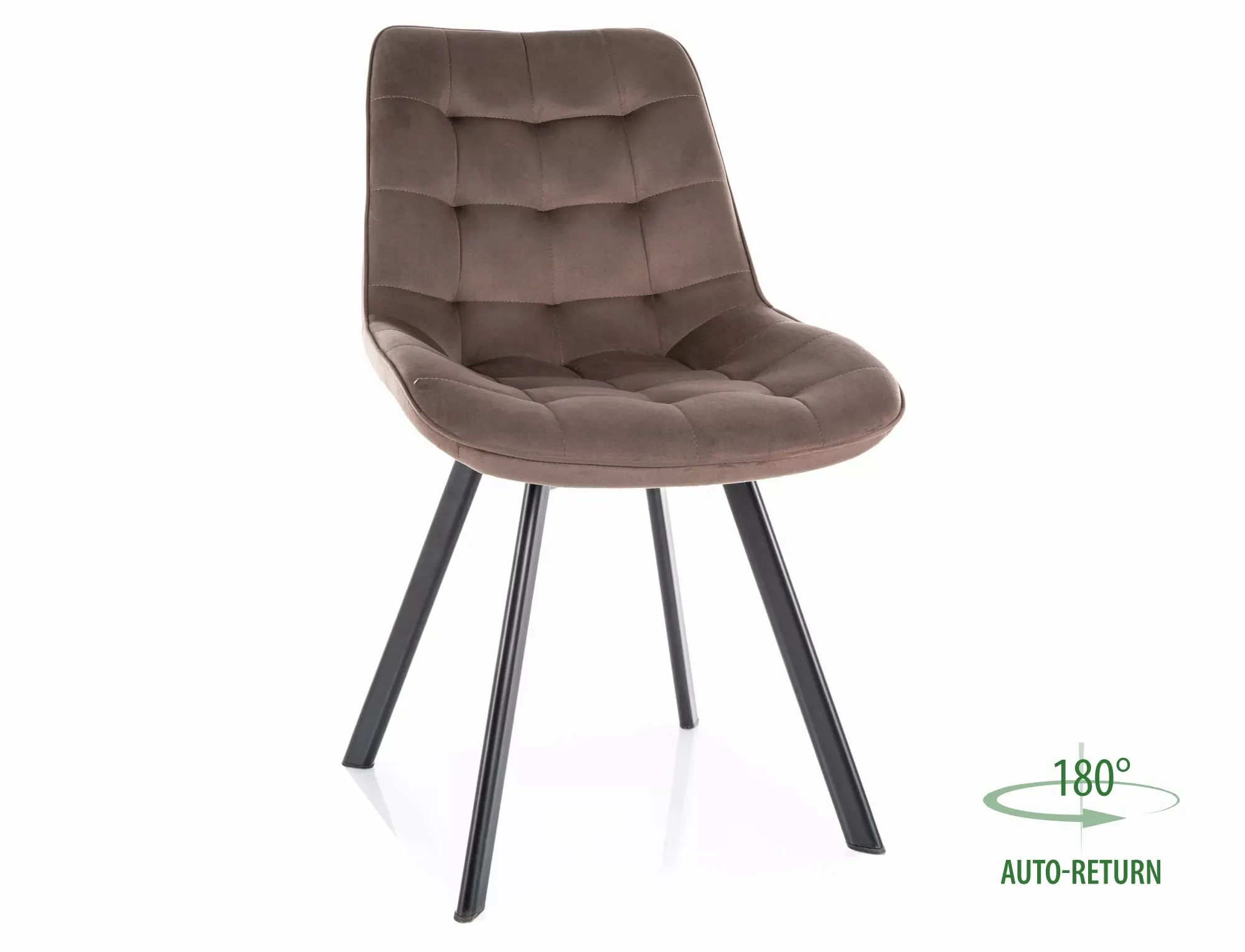 Krzesło obrotowe MONTI VELVET Bluvel 38 cappuccino czarne nogi