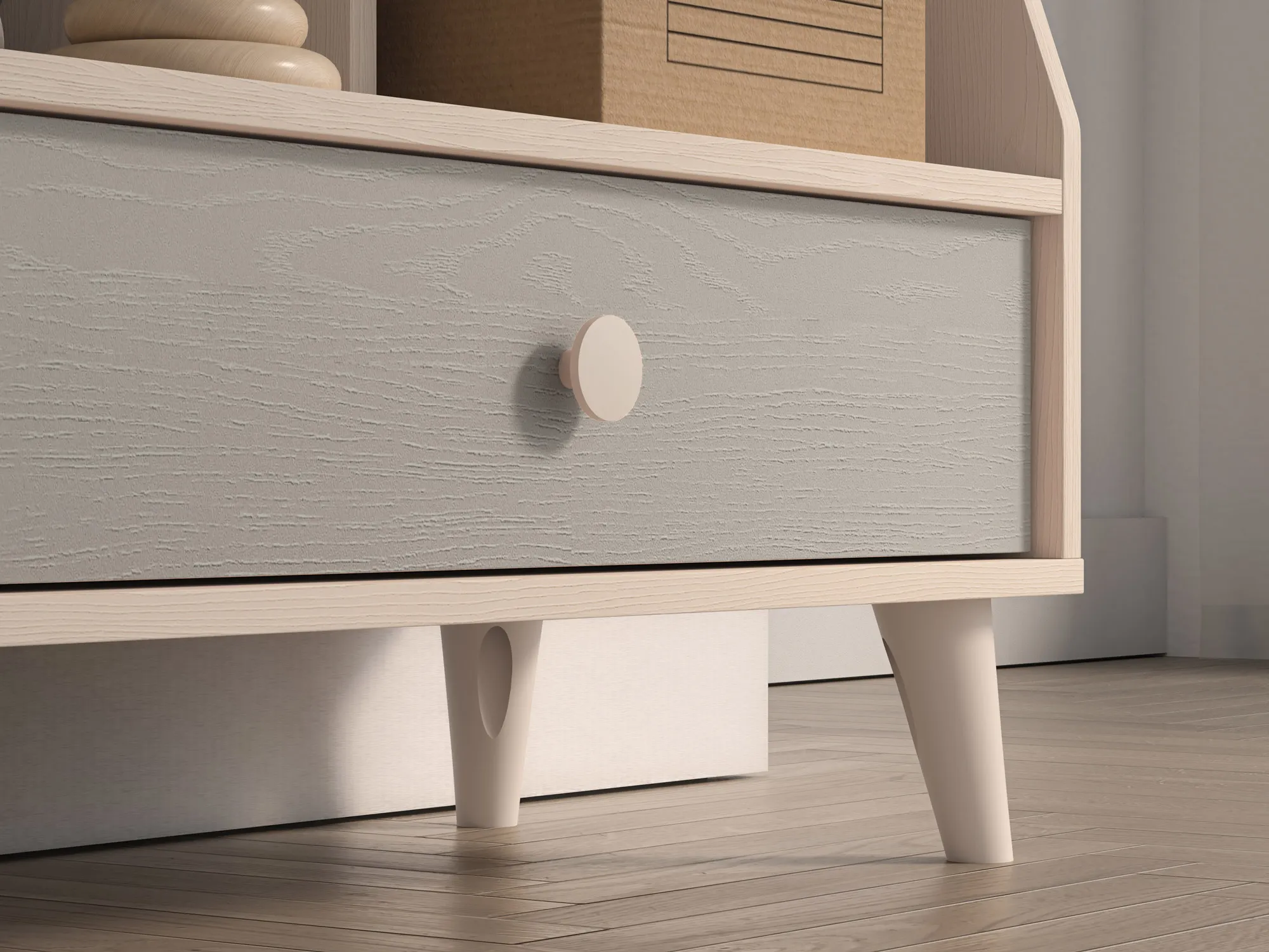 Komoda - organizer MEVEL 09 piasek pustyni, szary pallad - 1MEVE09-002