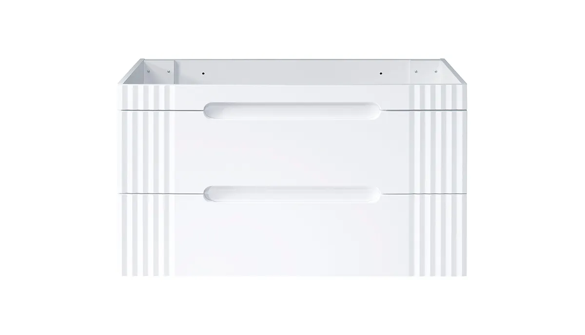 Szafka pod umywalkę z 2 szufladami FIJI biała 120x62x45cm - FIJI_WHITE_82-120-D-2S