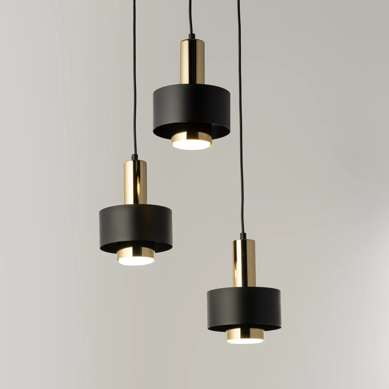 Lampa wisząca RIF LUX 3 czarno-złota - SI_40721