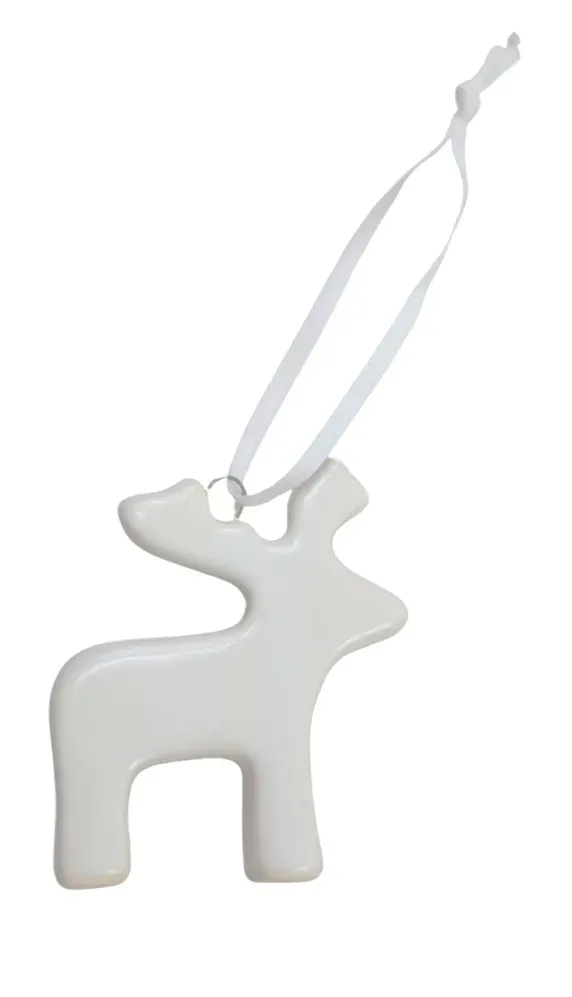 Zawieszka ceramiczna RENIFER BIAŁY biała Zawieszka ceramiczna RENIFER BIAŁY biała