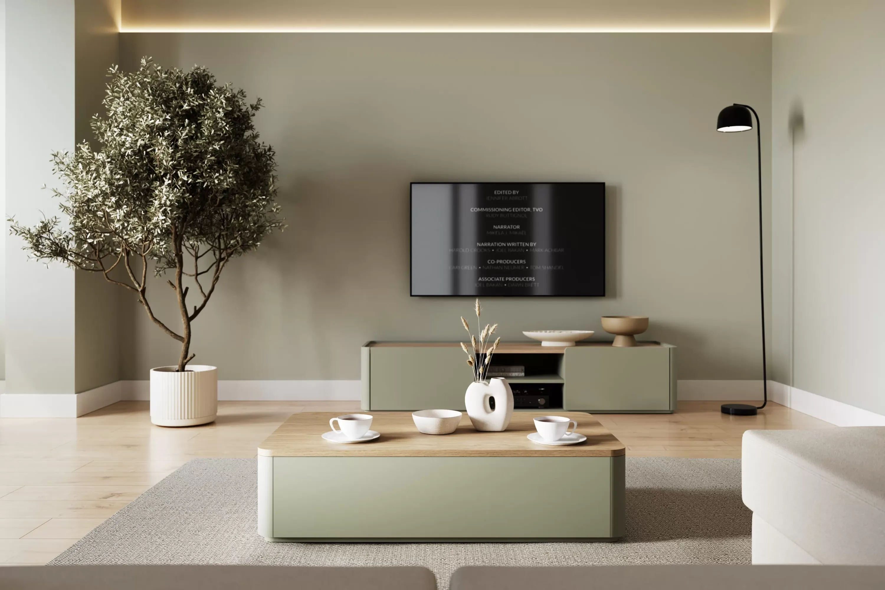 Stolik kawowy z 2 szufladami ELIVO 60x100cm eukaliptus dąb baltic dune - B_169192