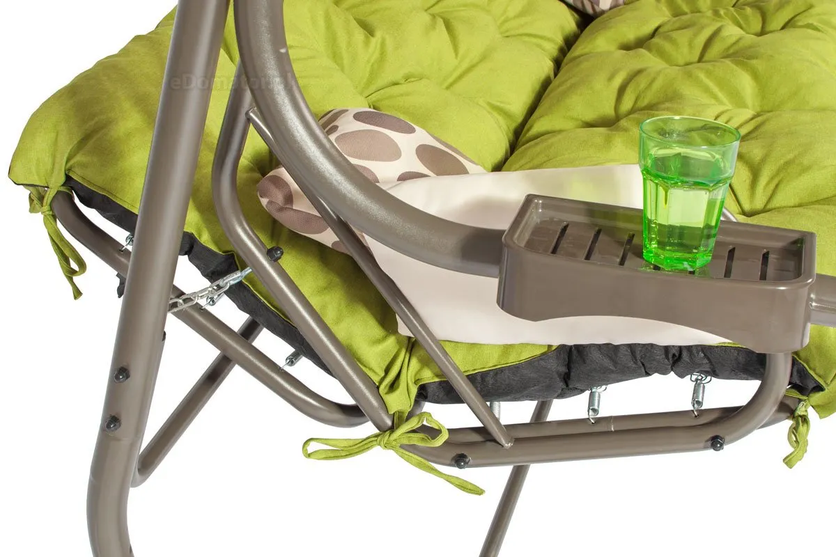 Gruba poduszka na huśtawkę 180/60/60 - limonka - FE5906948106574