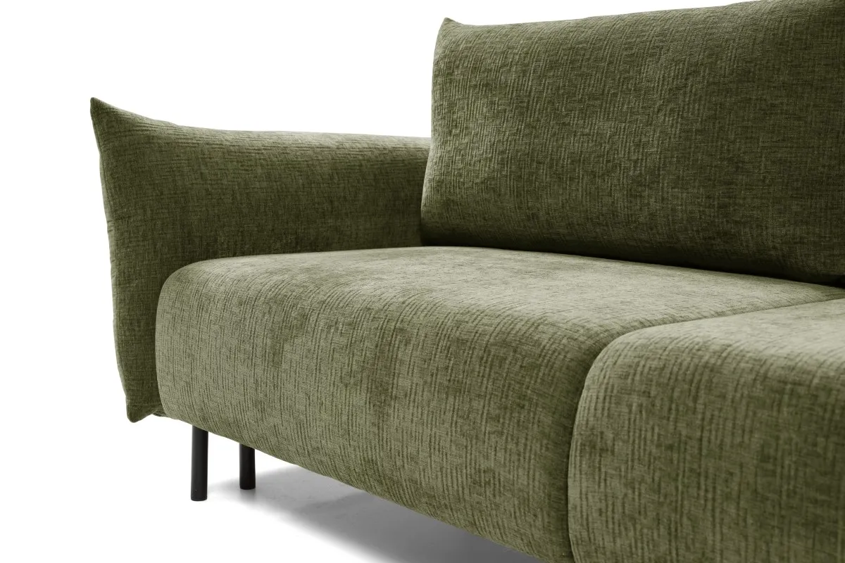 Sofa rozkładana z pojemnikiem ADEL 240 cm oliwkowa - ADEL_SOF_0TH38