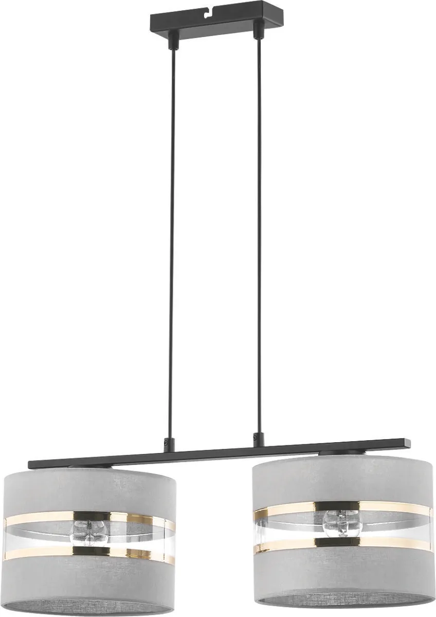 Lampa wisząca SARA 2 szaro-złota