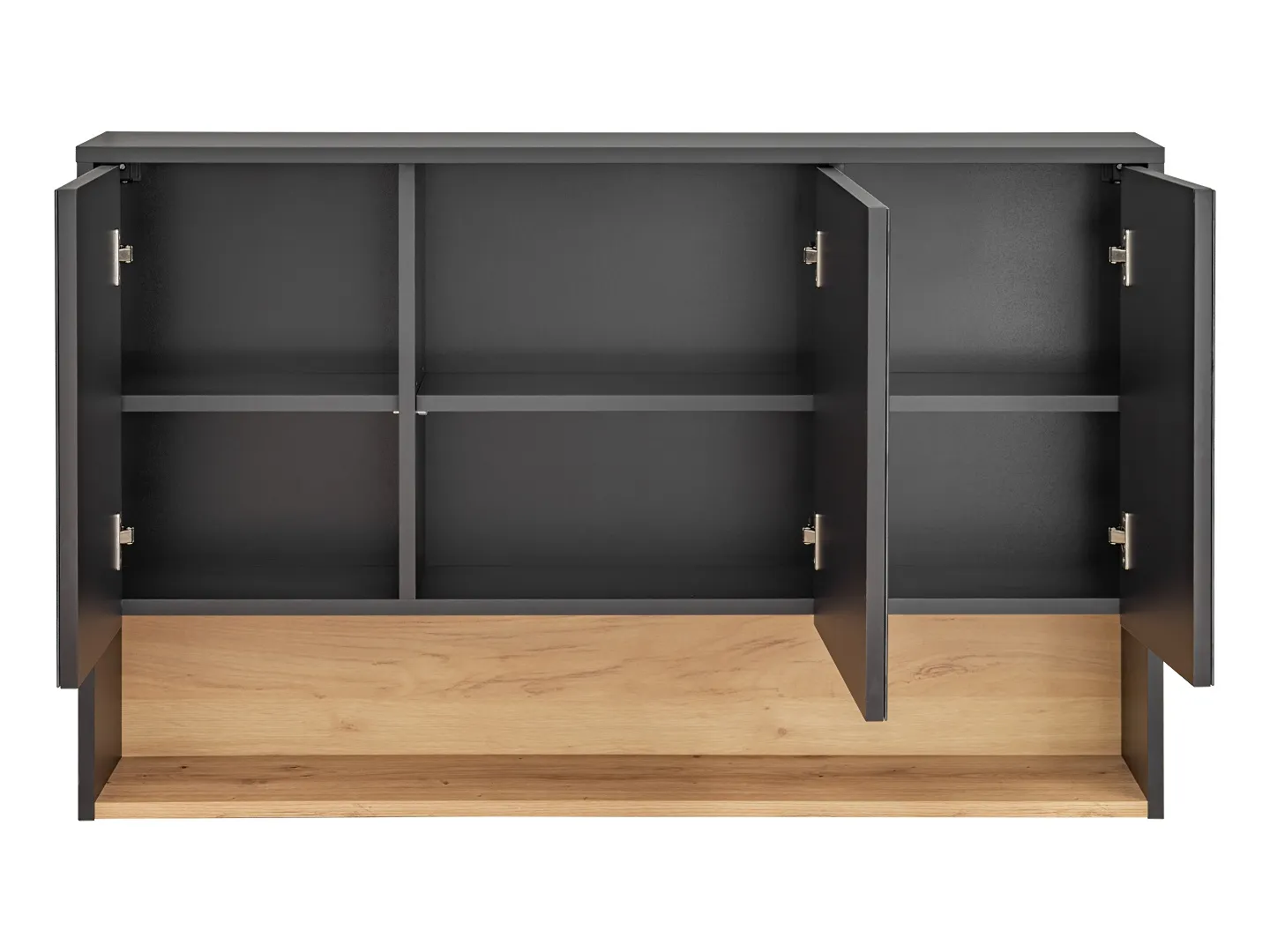 Szafka z lustrem BORNEO COSMOS 3D szara, dąb artisan 120x75x25cm - BORNEO_COSMOS_843_FSC