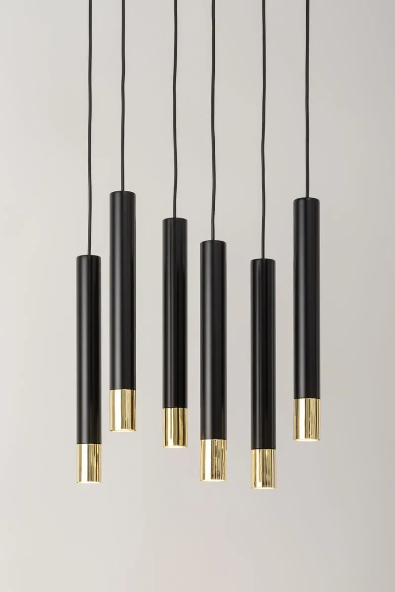 Lampa wisząca SOPEL GRAND 6 czarno-złota - SI_33397