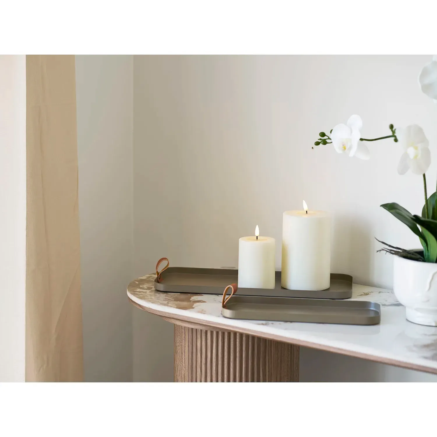 Tace stalowe TRAY Zestaw 2 sztuk brązowe - 4601037