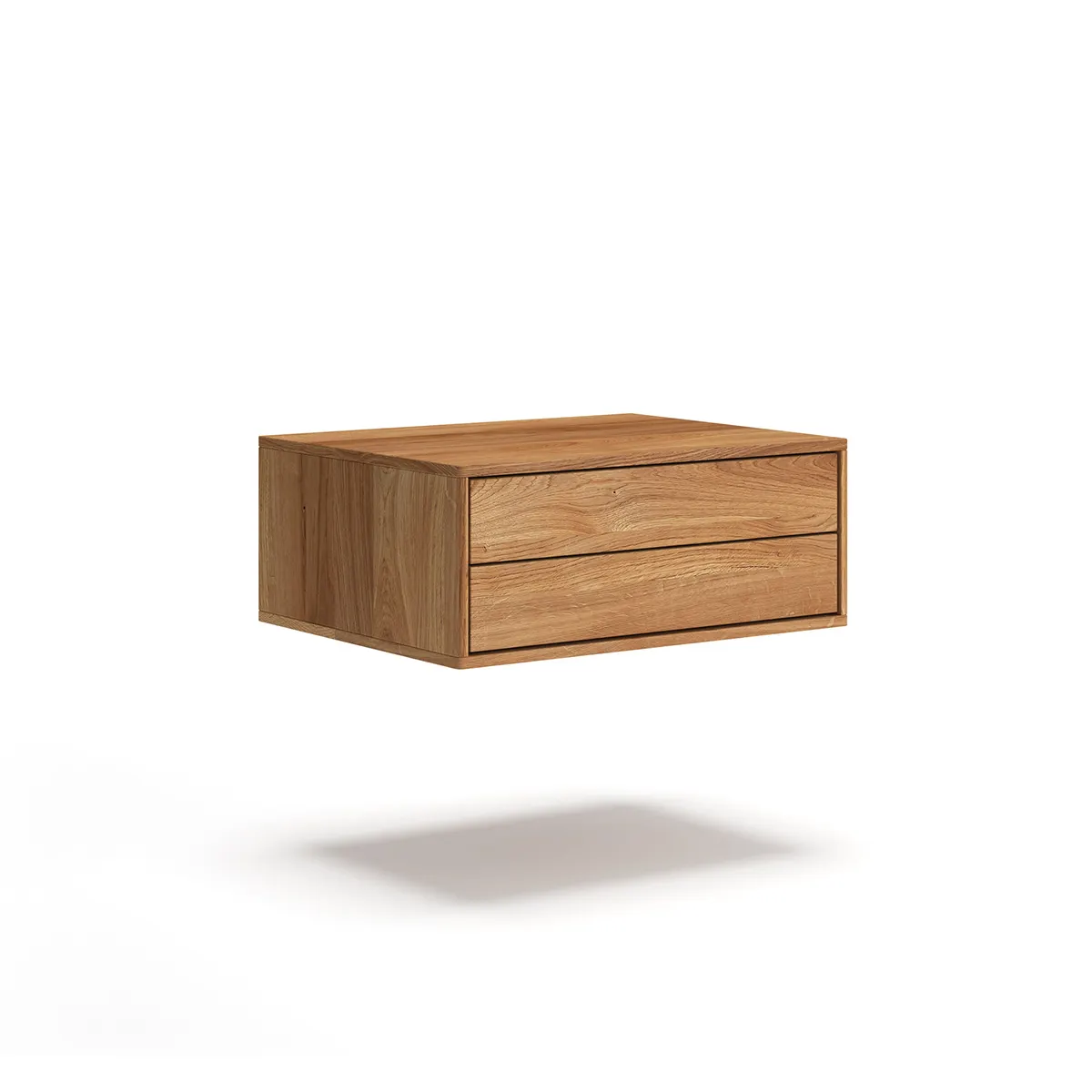 Szafka nocna dębowa wisząca z 2 szufladami SORA Dębowy Sen dąb olejowany