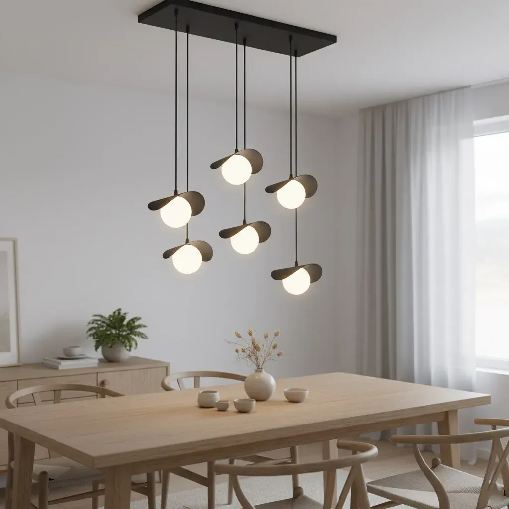 Lampa wisząca metalowa RITUAL 6 czarna — zdjęcie 5