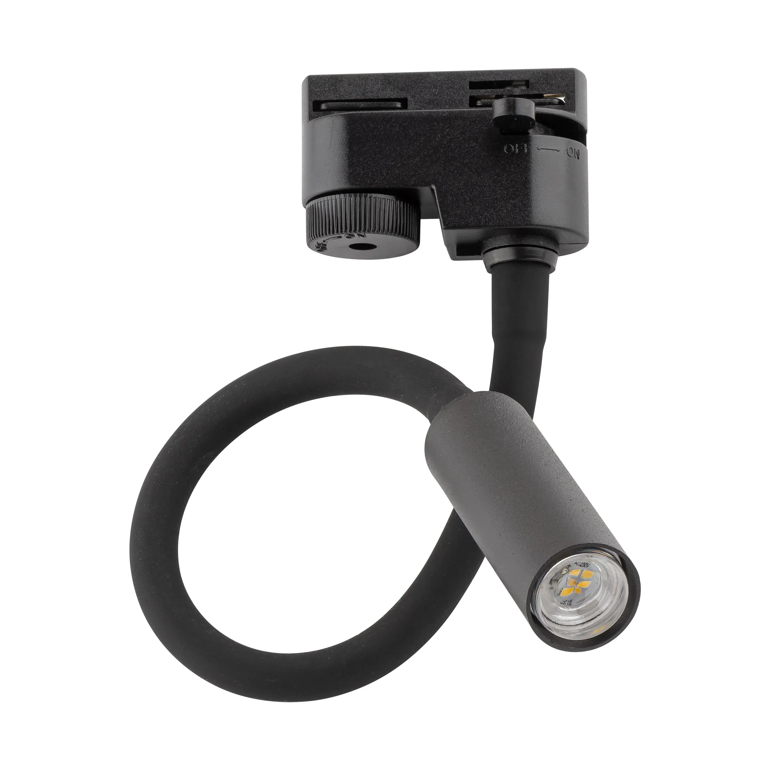 Lampa listwowa TRACER czarna z regulowanym ramieniem 41x37x34cm