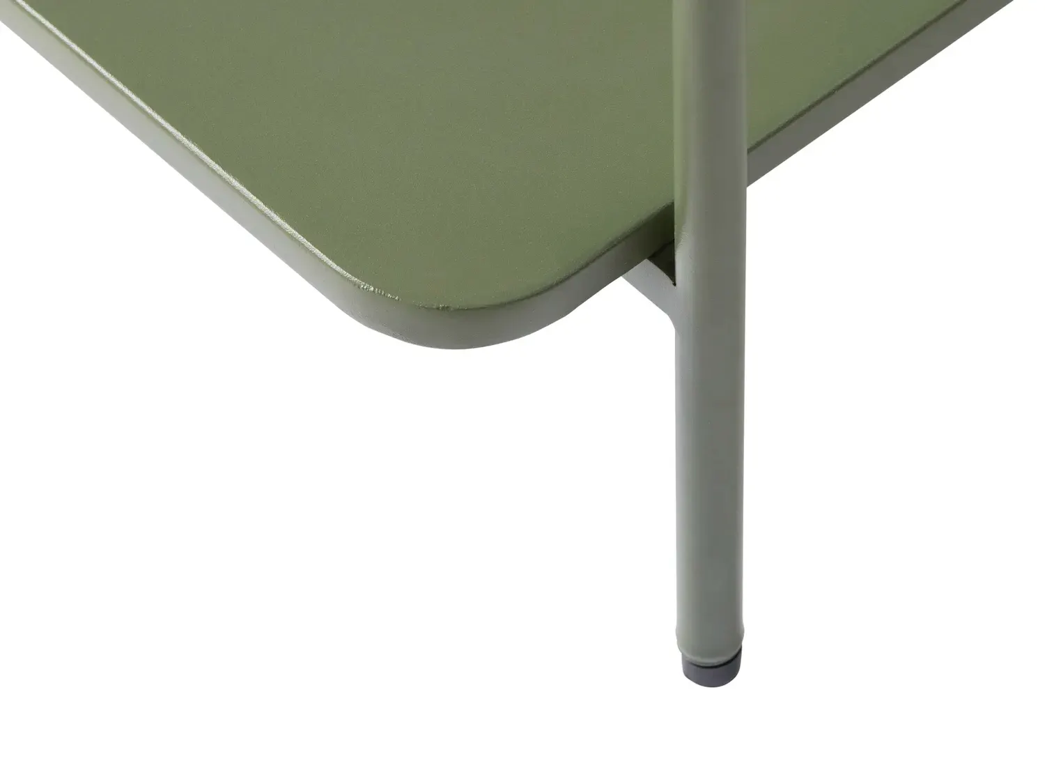 Stolik kawowy metalowy YUBA z półką 45x45 cm - zielony - UN_54880002