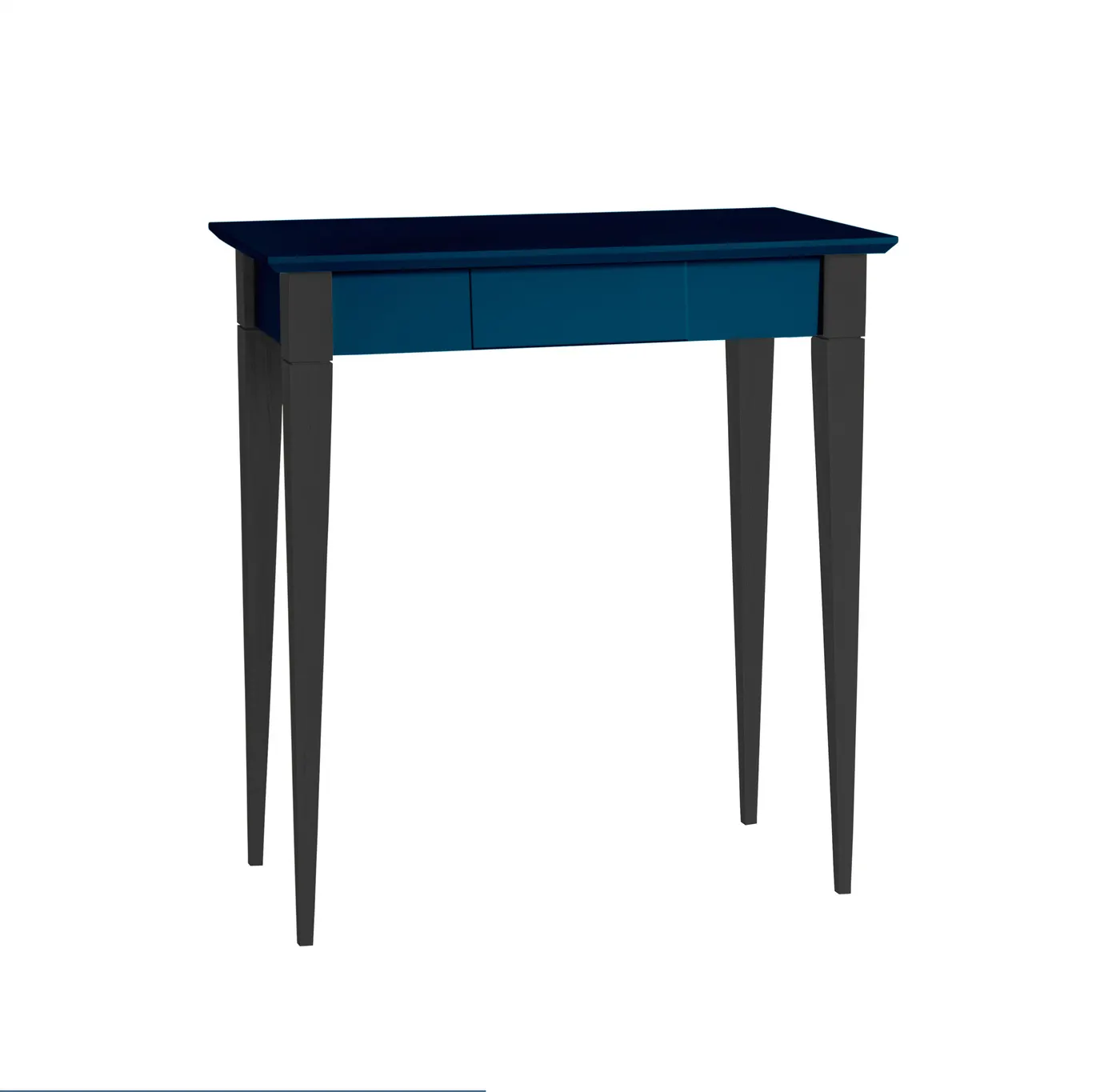 Biurko z szufladą MIMO 65x40 ciemnoniebieski blat/czarne drewniane nogi Meble, Tabela, Biurko, Stół do jadalni