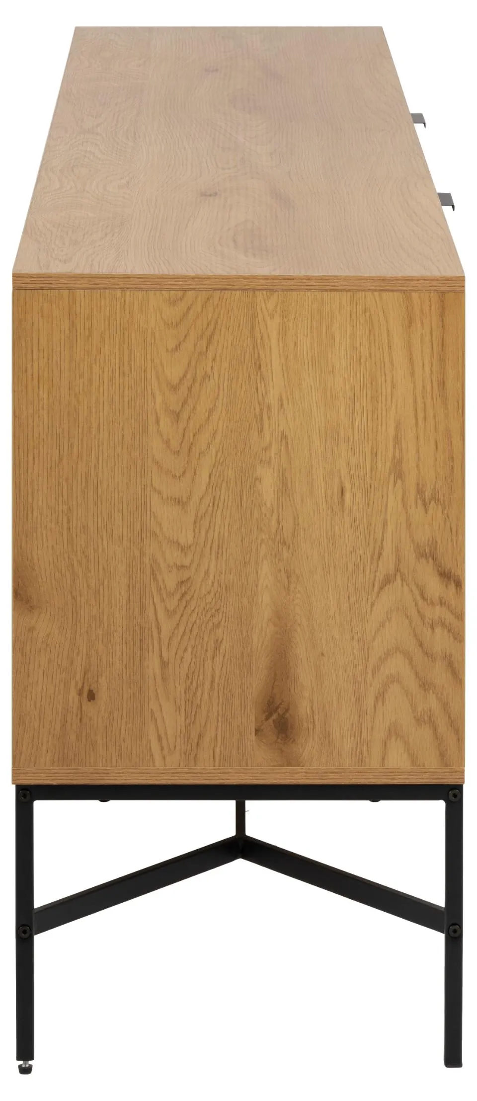 Szafka RTV 2-drzwiowa z 1 szufladą SEUL 180x40x70 Naturalny- lamele - H000022087