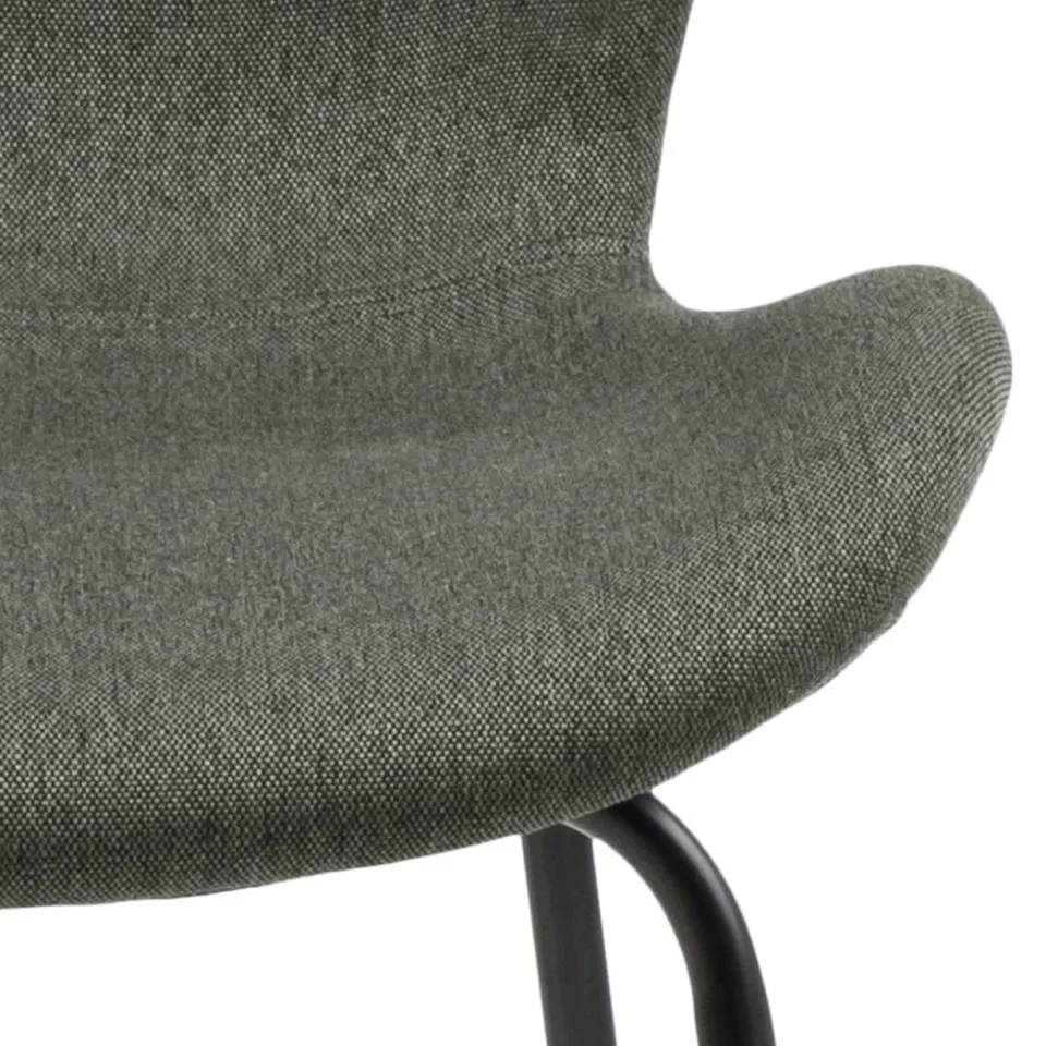 Krzesło tapicerowane minimalistyczne Doren Szary, Czarny ( zestaw 2 sztuk ) - 0000076805