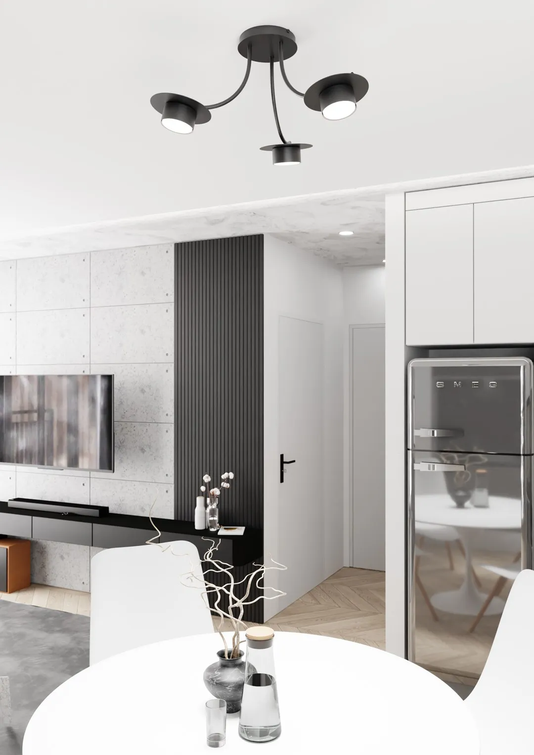 Lampa sufitowa ENSO 3 BL czarna - 1445/3