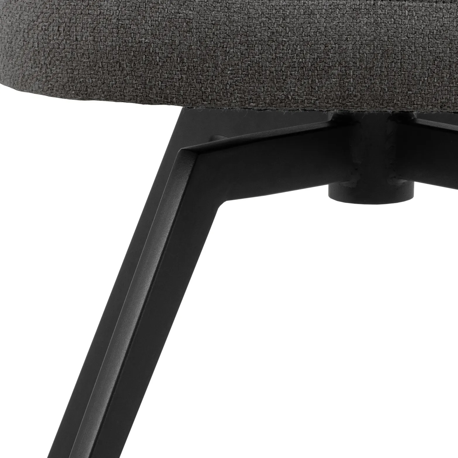 Krzesło obrotowe okrągłe DARLENE szary/czarny - 0000109093