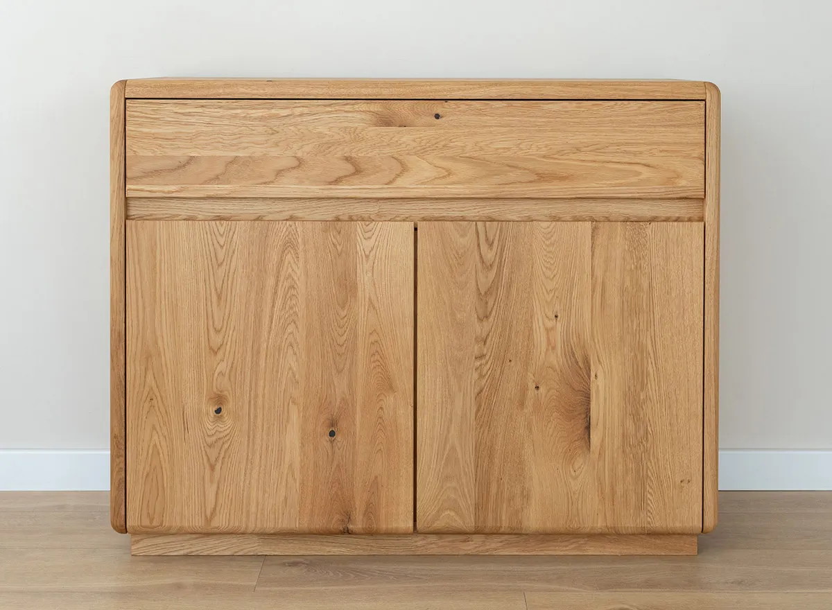 Komoda dębowa 2-drzwiowa z 1 szufladą RONDA Dębowy Sen dąb olejowany - ZIKOM1_1.2