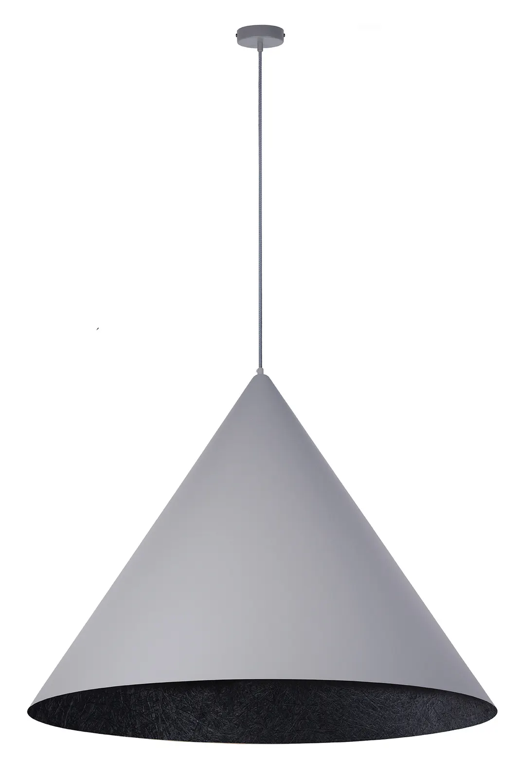 Lampa wisząca VESUVIO L szaro-czarna