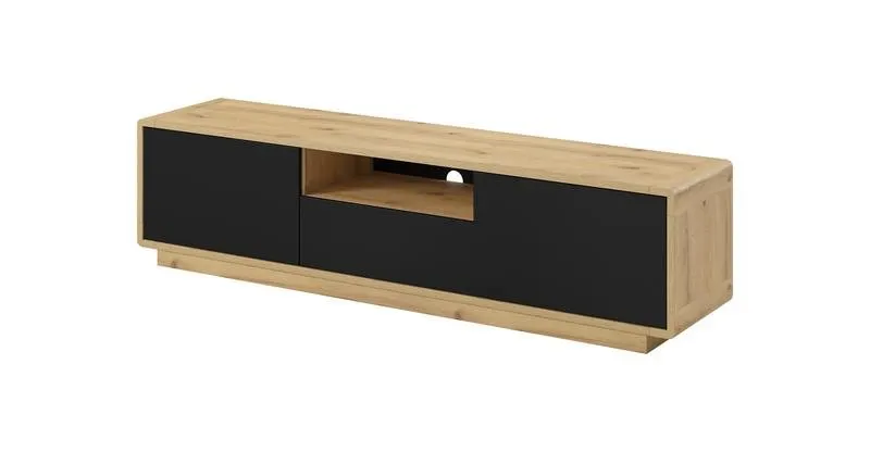 Komoda RTV ASTON 39 czarna supermat taurus 180x44x40cm — zdjęcie 2