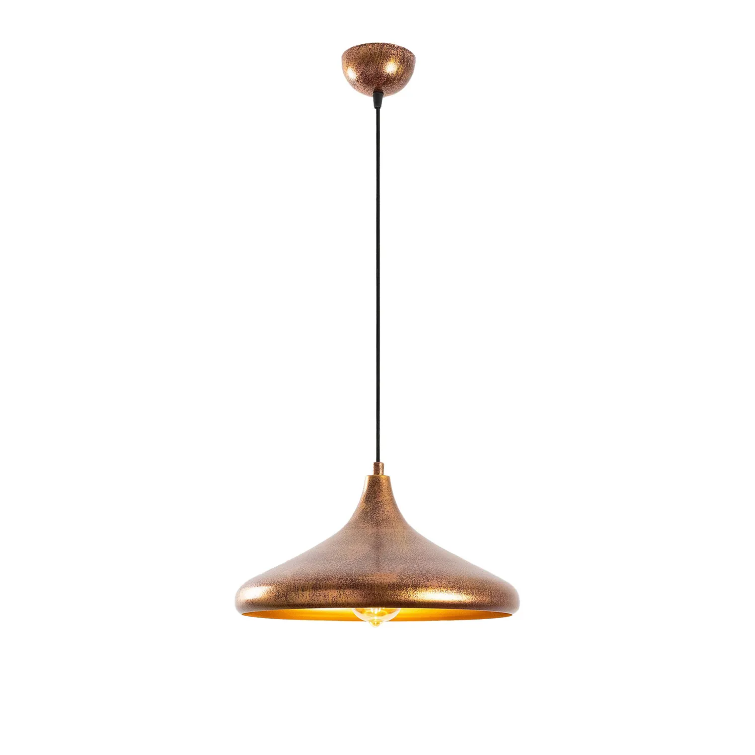 Żyrandol metalowy wiszący BAREK 11545 mosiężny