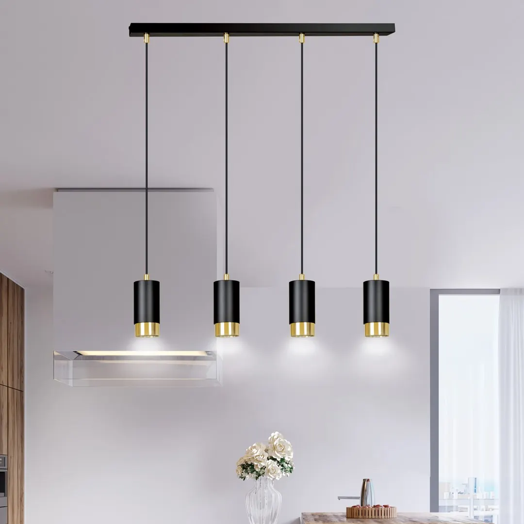 Lampa wisząca FUMIKO Czarny/Złoty 817/4 - 817/4