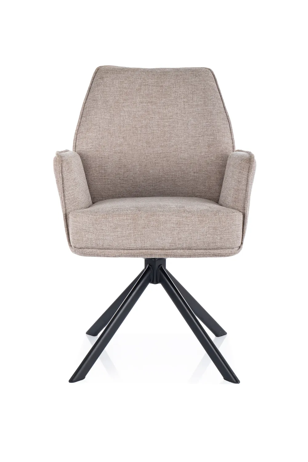 Krzesło obrotowe HUGO BREGO beżowe czarne nogi - HUGOBRCJBE