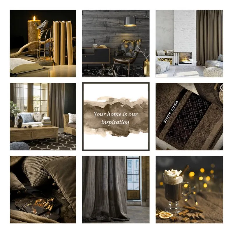 ZASŁONA GOTOWA LIZA 140 X 250 CM JASNOBRĄZOWY - EU_402174