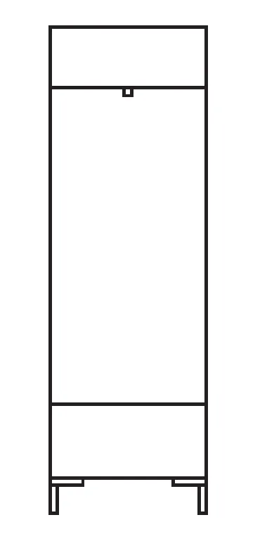 Szafa 1-drzwiowa do przedpokoju NEVIO 01 dąb artisan 200x55x34 cm - 1NEVI01-001