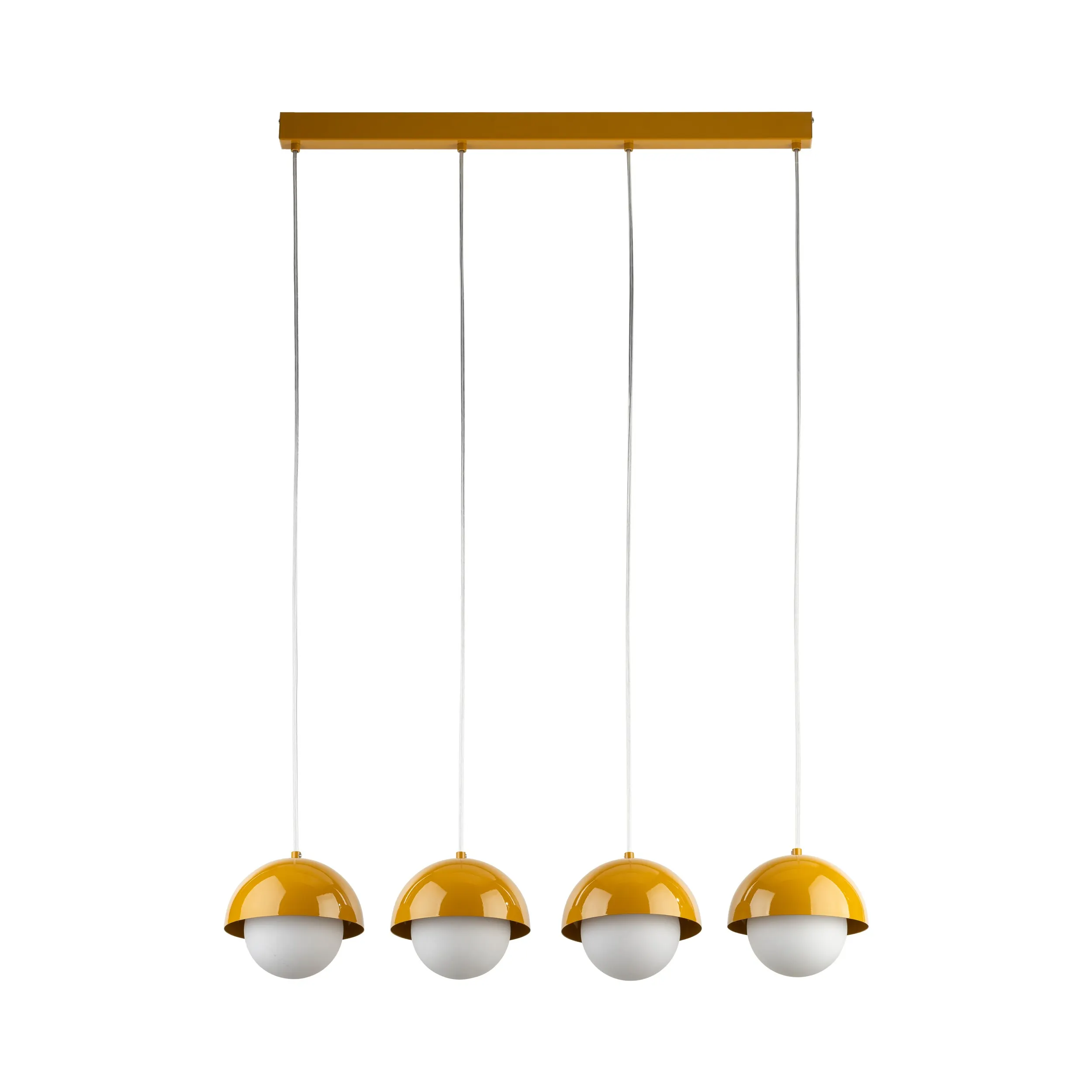 Listwa wisząca BONO żółta błyszcząca na metalowej listwie 120x100x17cm - TK_10267