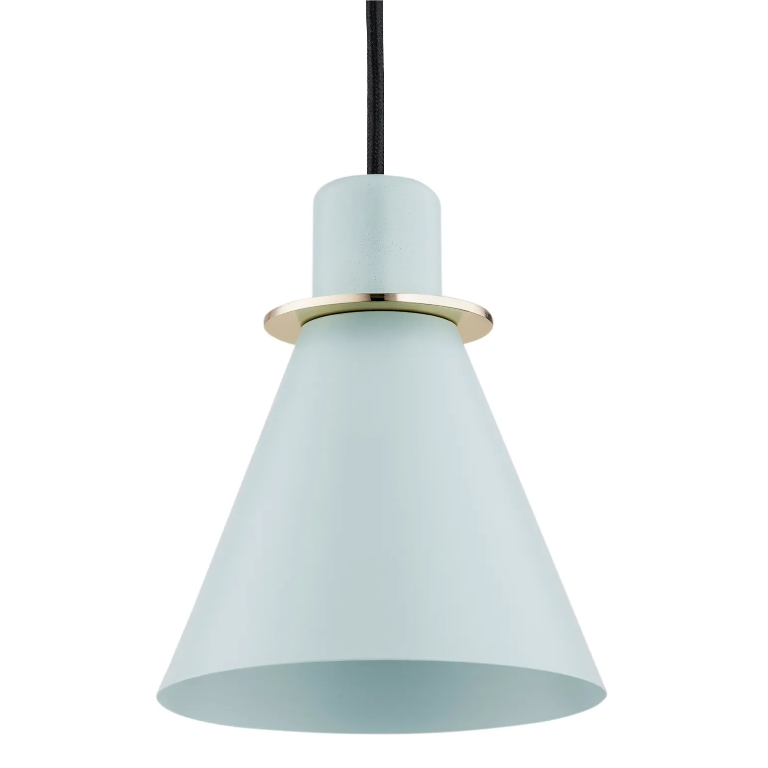 Lampa wisząca BEVERLY błękit mosiądz na czarnej podstawie i przewodzie 100x14cm - 4682