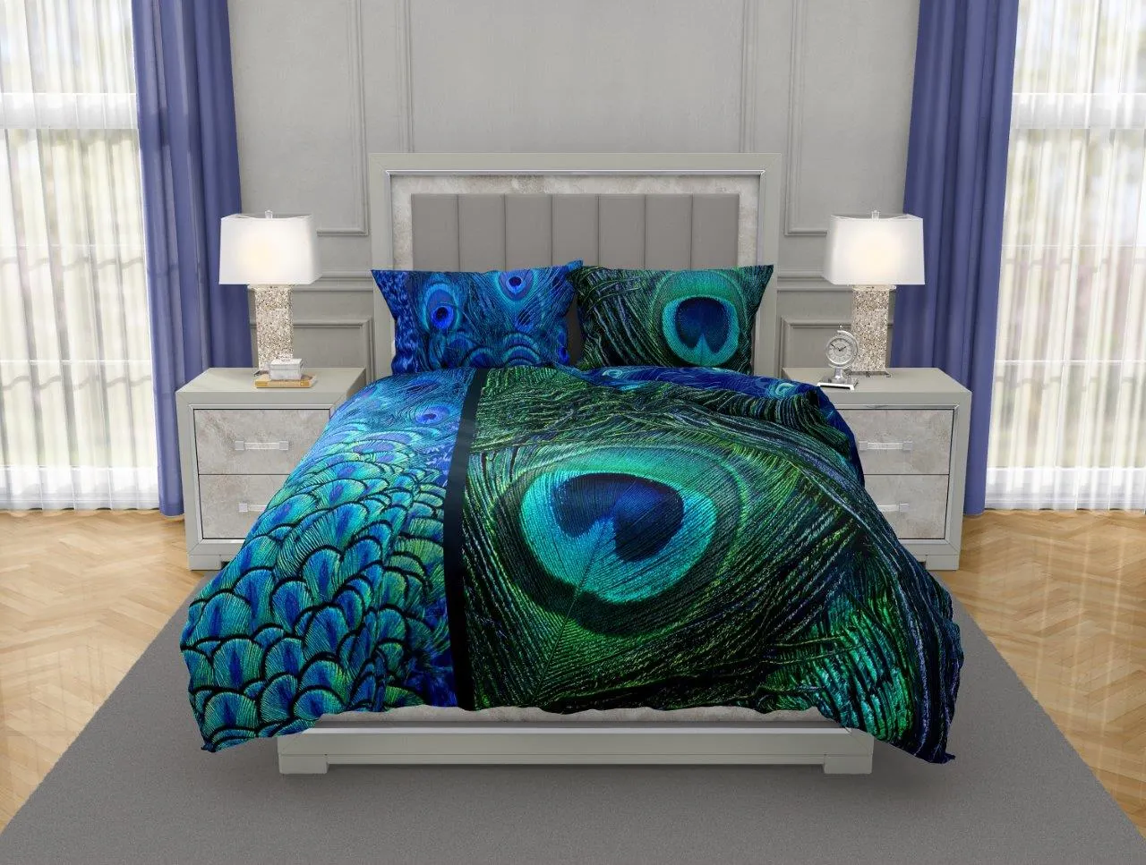 Pościel komplet NOBILE 007 160x200+2x70x80 satyna bawełaniana fotoprint wielokolorowy - FARO_31209