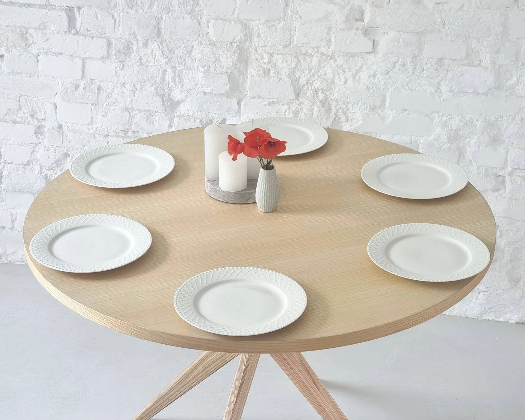 Stół okrągły JUBI BOLD 100cm naturalny - NRGBTJ100_ASH