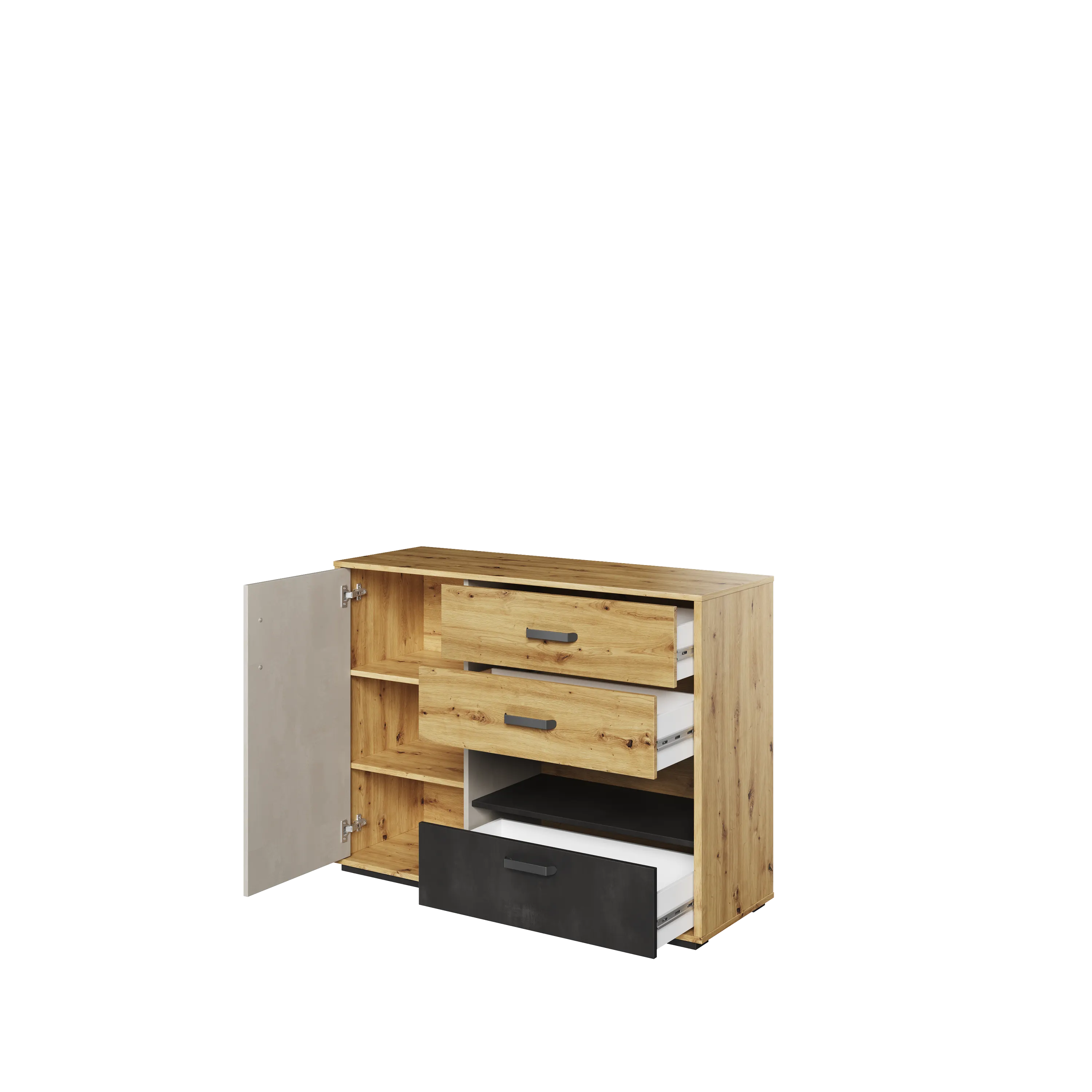 Komoda z szufladami Qubic QB-07 dąb artisan - QB7DAR