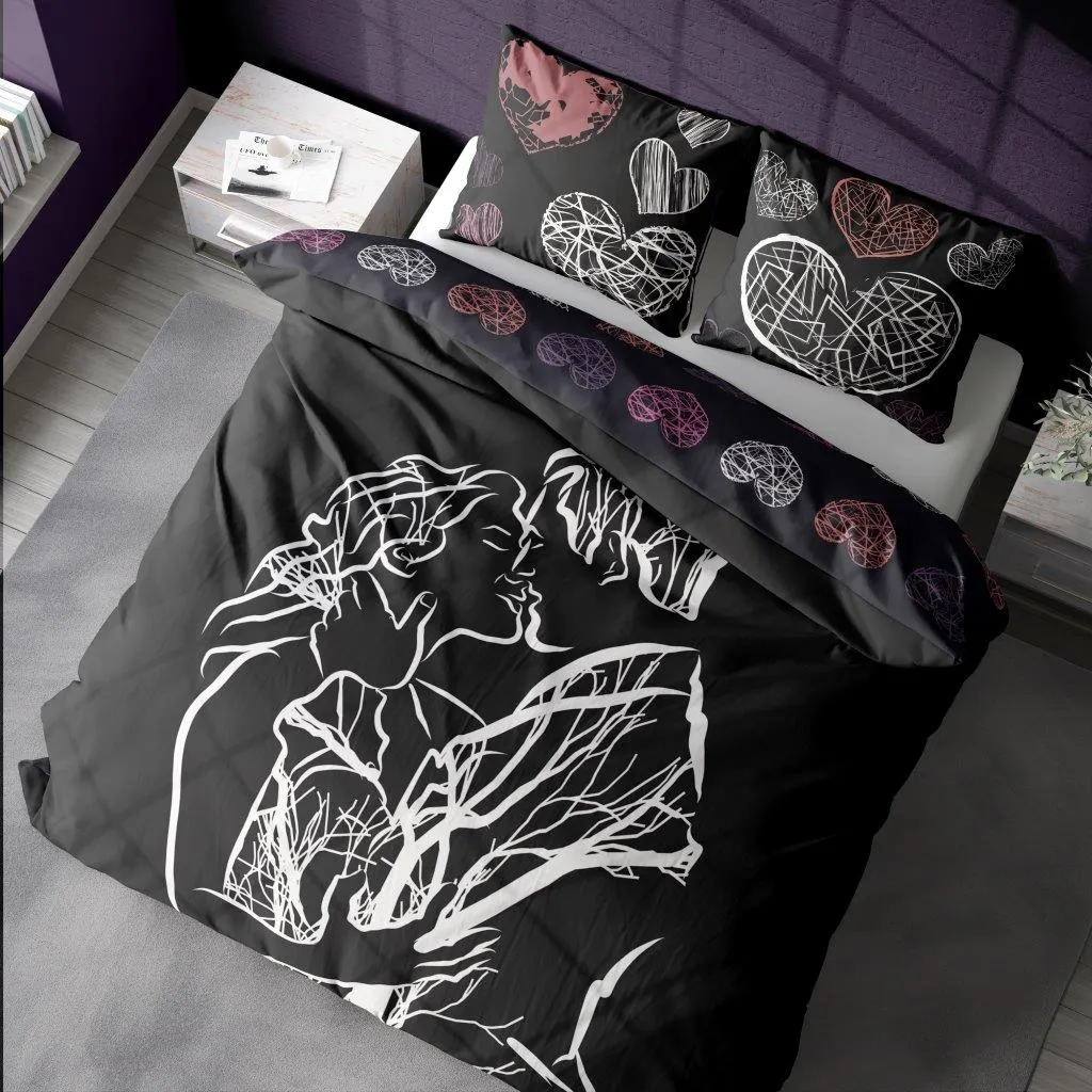 Pościel komplet AMORE 001 bawełna 100% 160X200+70X80 wielokolorowy - FARO_19486