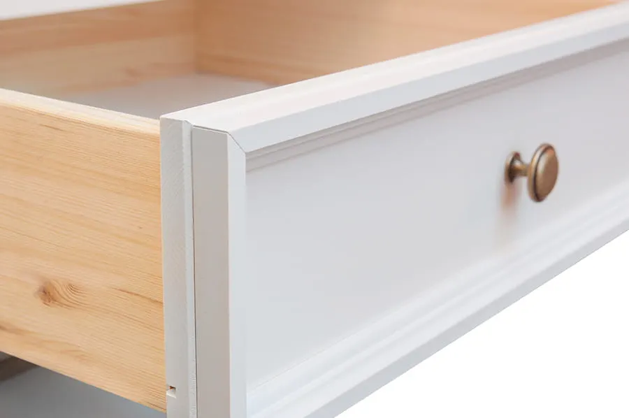 Komoda z 5 szufladami BELLUNO ELEGANTE biała, orzech - PL005B/O