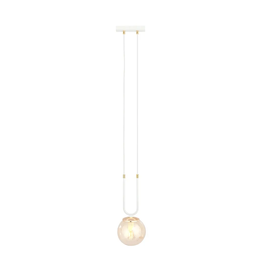 Lampa wisząca GLAM 1 biały miodowy