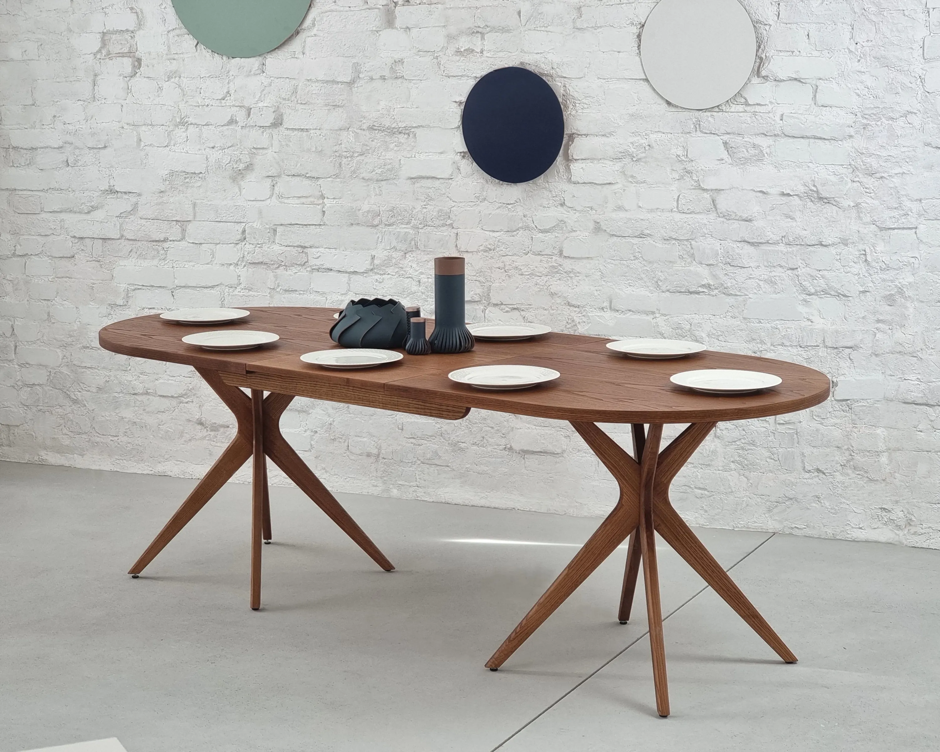 Stół owalny rozkładany JUUBI 90x180-230cm jesion naturalny - TJUO_E_ASH