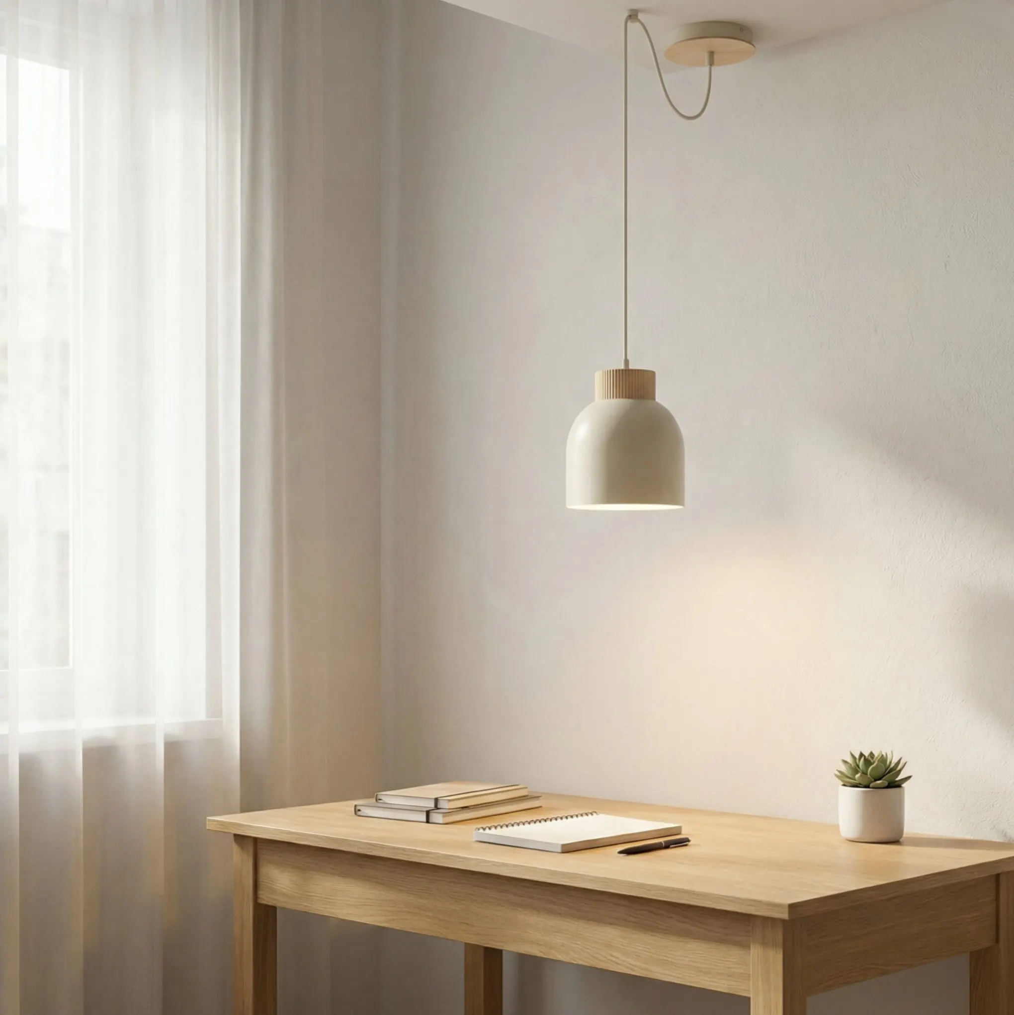 Lampa wisząca KRU 1 MOKKA beżowa - 1624/1